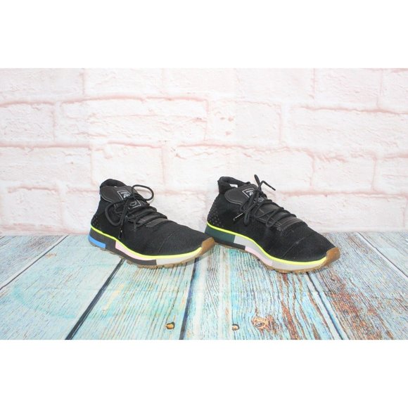 Adidas Black Mesh Breathable Athletic Low Top Sneakers Shoes Size 9 - Picture 4 of 7